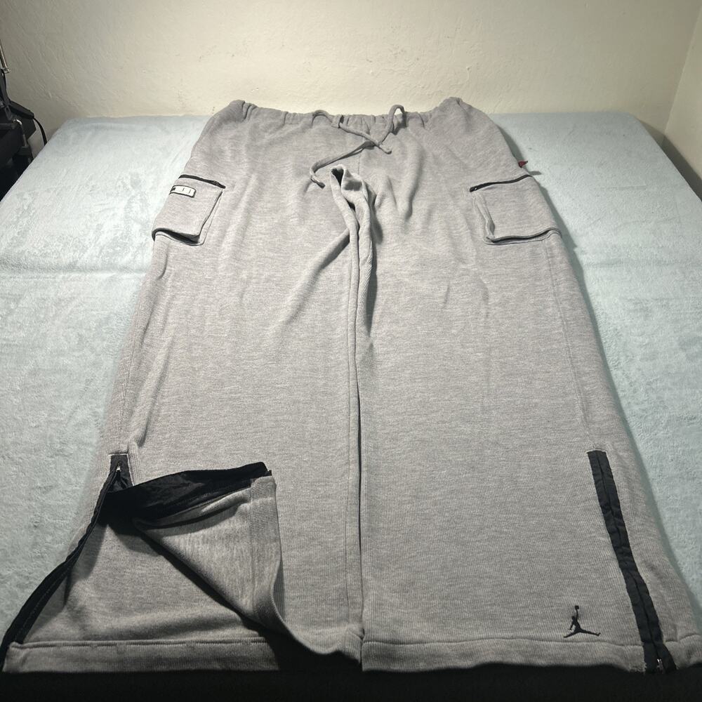 Y2k 2000s Nike Air Jordan Beyond Baggy Sweatpants 2XL 40x34 Relaxed Ankle Zip